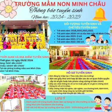 Thông báo tuyển sinh năm học 2024-2025